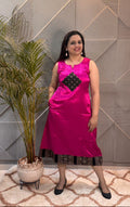 Hot Pink Mashru Dress