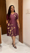 Light Brown Hand Painted Dress