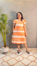 Peach Shibori Dress