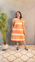 Peach Shibori Dress