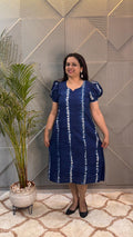 Navy Blue Shibori Dress