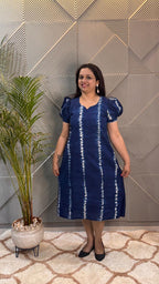 Navy Blue Shibori Dress