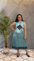 Sky Blue Mashru Dress