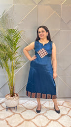 Blue Mashru Dress