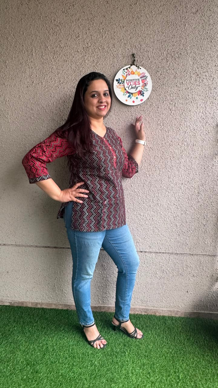 Short Top - Ajrak 1