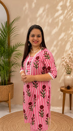 Pink Brown Cord Set