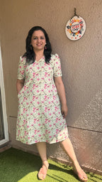 Yellow Floral Hakoba Dress
