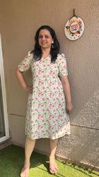 Yellow Floral Hakoba Dress