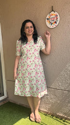 Yellow Floral Hakoba Dress
