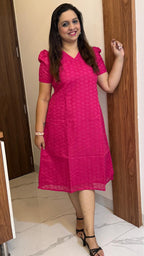 Hot Pink Hakoba Dress