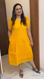Mango Yellow Hakoba Dress