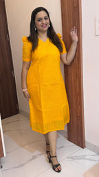 Mango Yellow Hakoba Dress