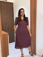 Dark Brown Hakoba Dress