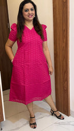 Hot Pink Hakoba Dress