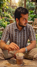 Brown Shirt with Stripes