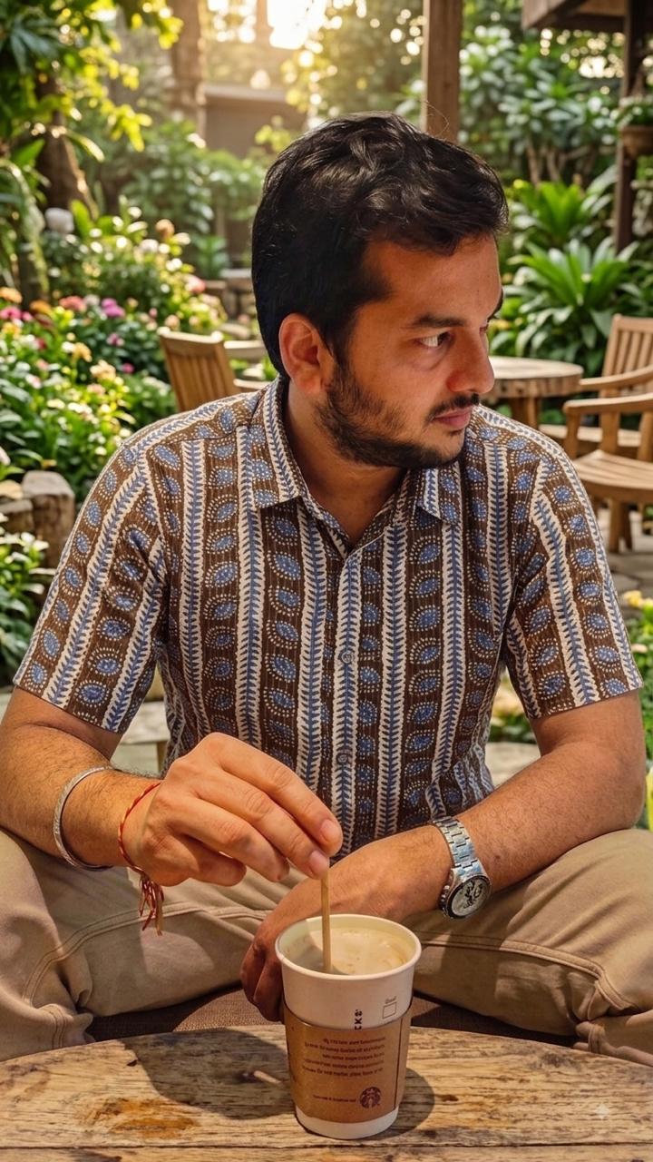 Brown Shirt with Stripes