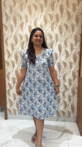 White Floral Hakoba Dress
