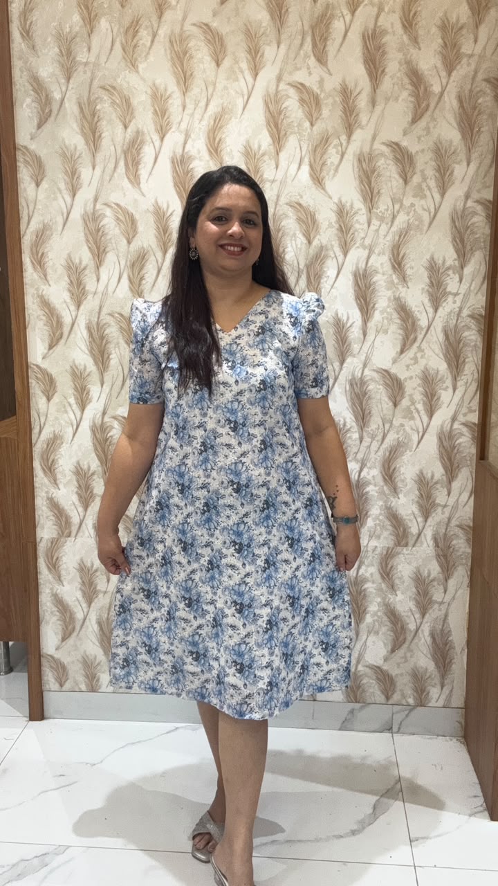 White Floral Hakoba Dress