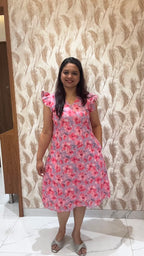 Pink Floral Hakoba Dress
