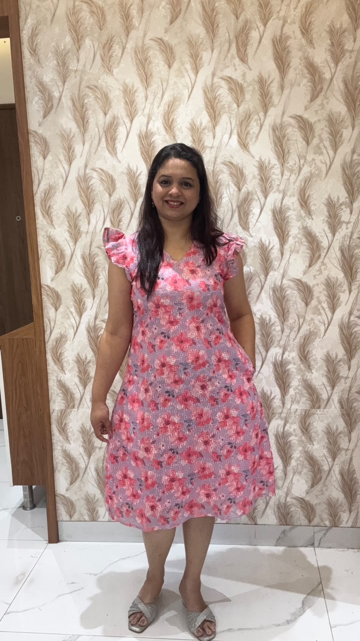 Pink Floral Hakoba Dress