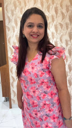 Pink Floral Hakoba Dress