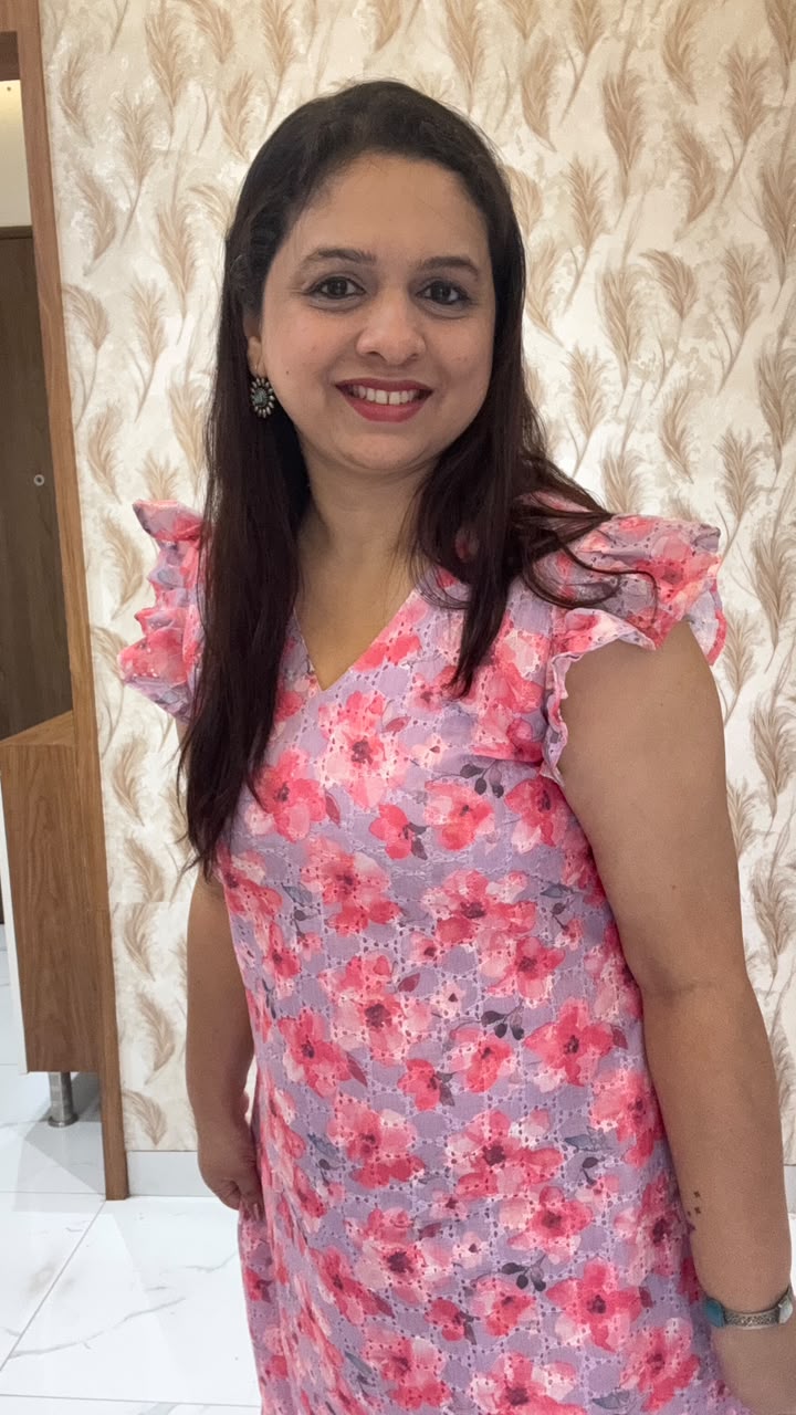 Pink Floral Hakoba Dress