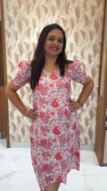 Pink Floral Hakoba Dress1