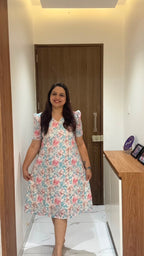 White Floral Hakoba Dress2