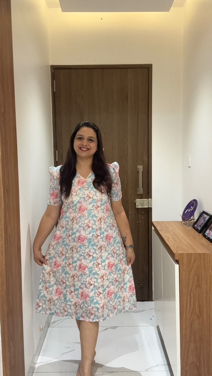 White Floral Hakoba Dress2