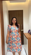 Blue Floral Hakoba Dress3