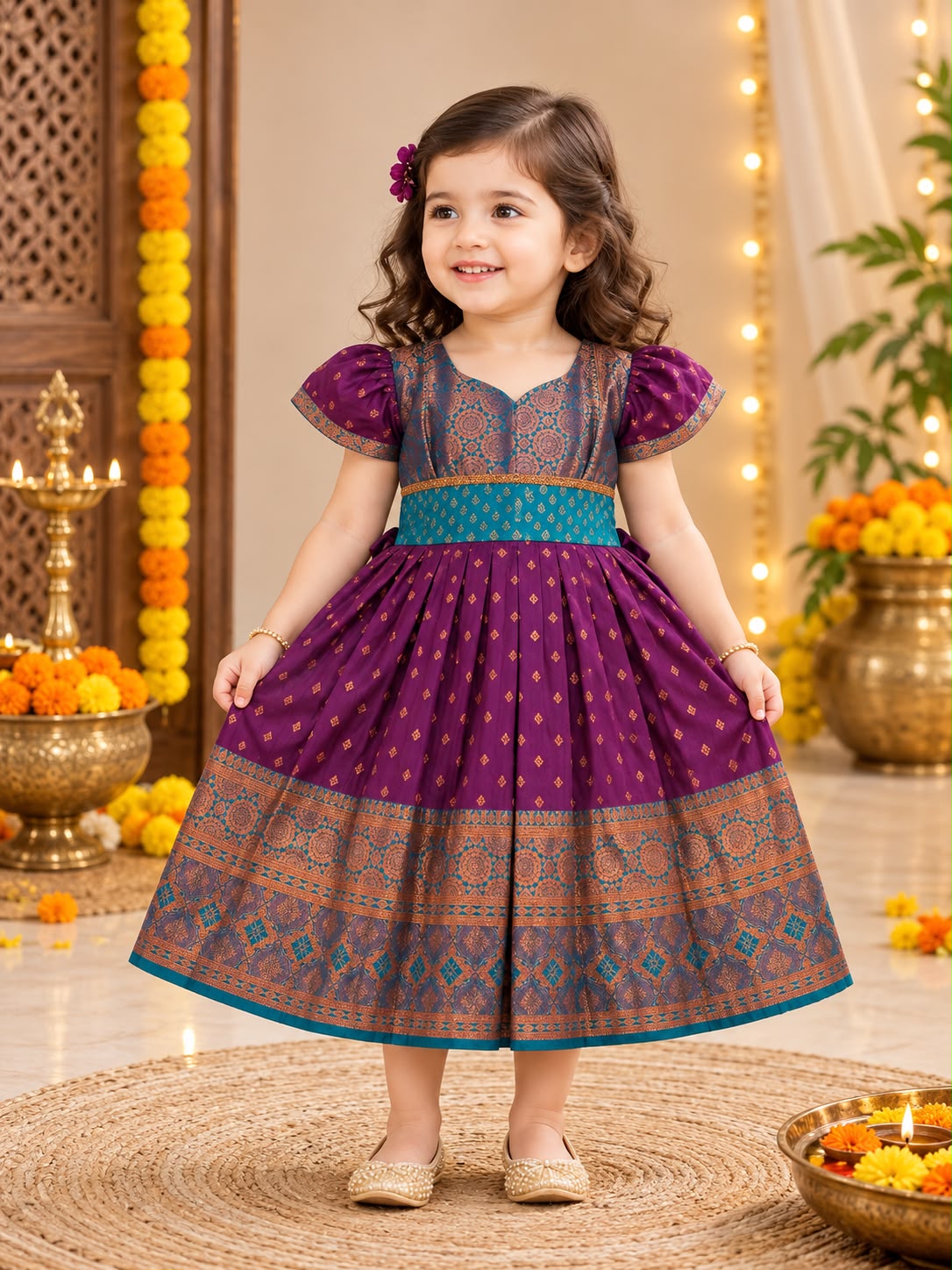 Purple Ethnic Frock