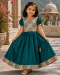 Dark Green Ethnic Frock