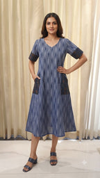 Gray Ikkat Dress