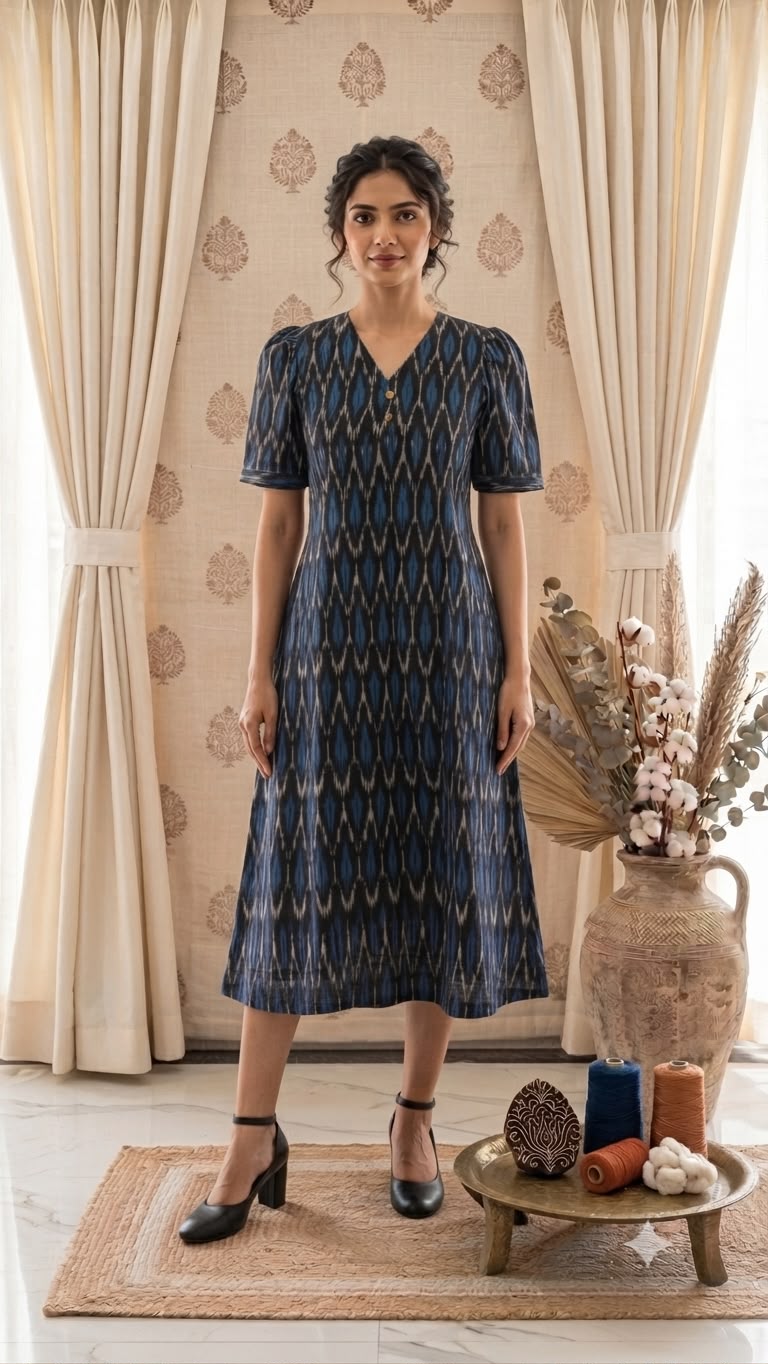 Ikkat Dress 4
