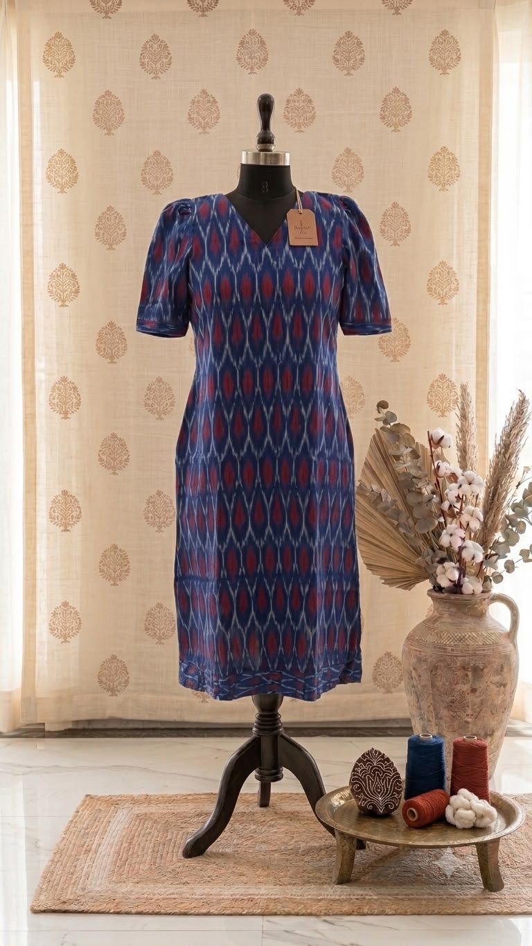 Purple Ikkat Dress