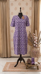 Lavendar Ikkat Dress