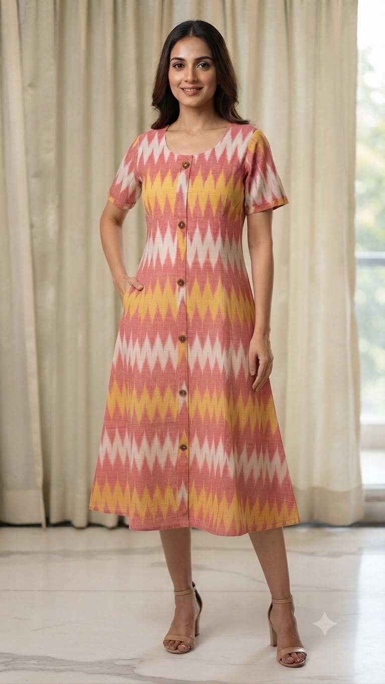 Ikkat Dress 2