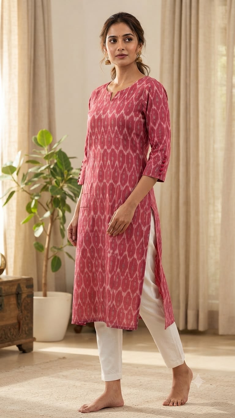 Peach Kurti