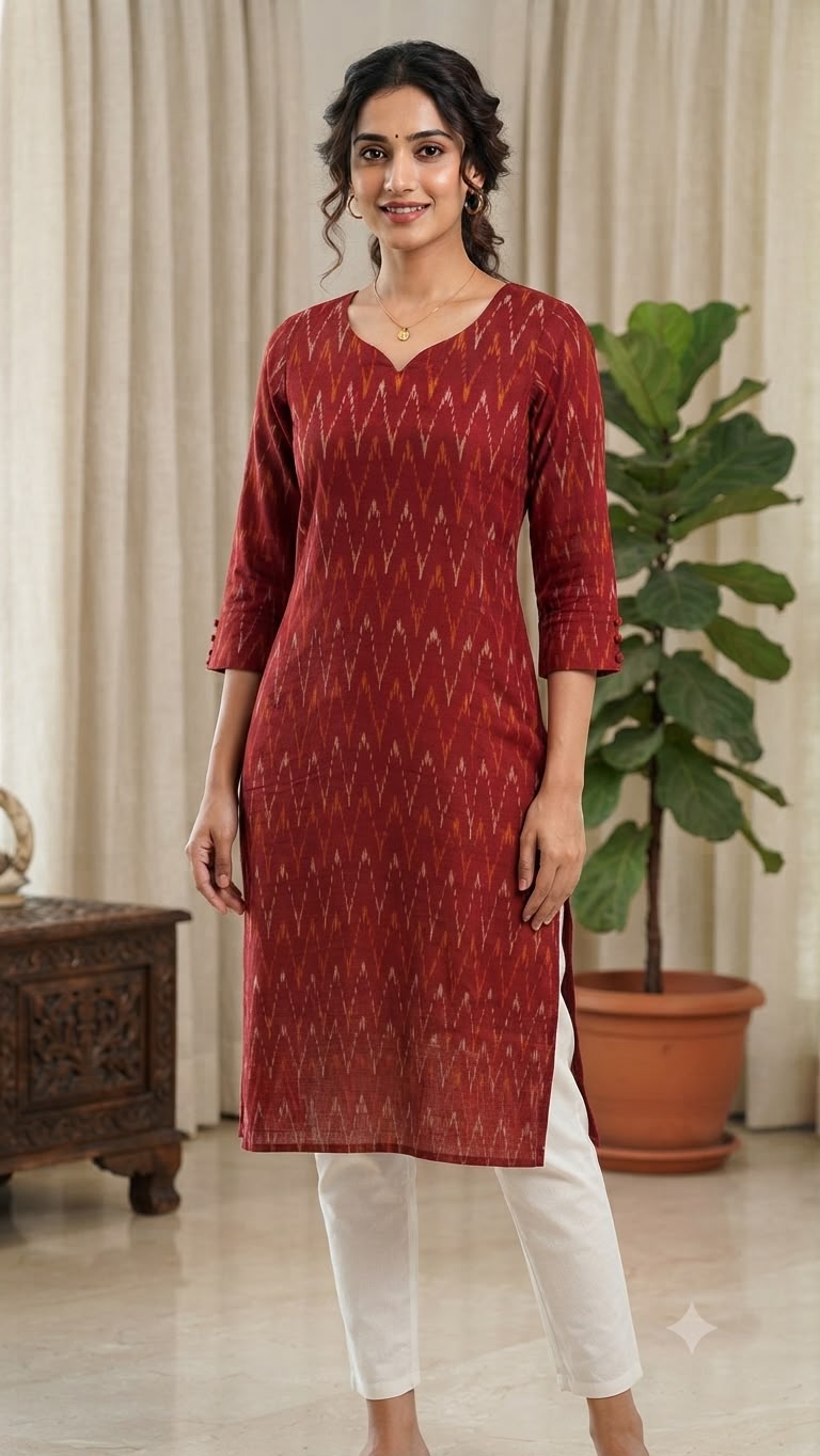 Copper Red Kurti