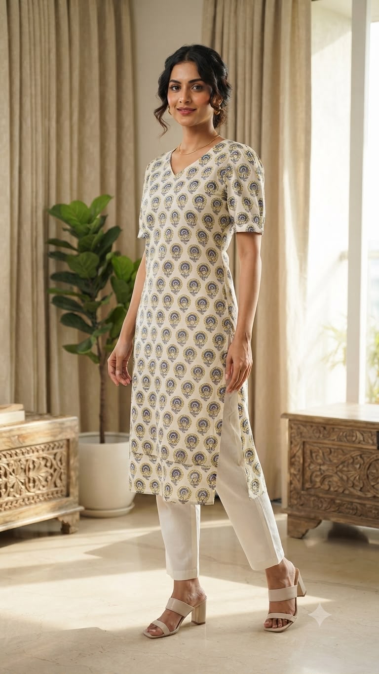 White Kurti