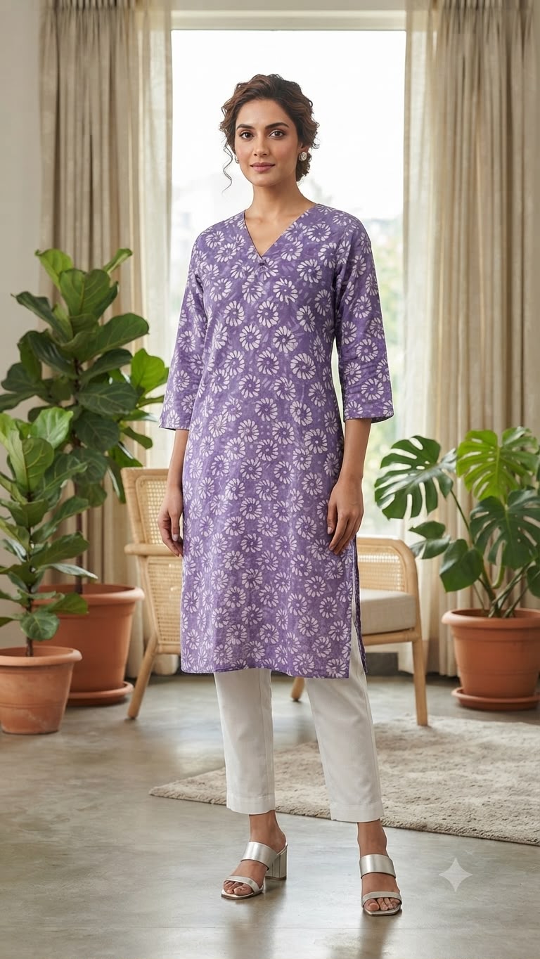 Lavendar Kurti