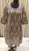 Gray Ikkat Kurti