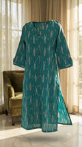 Ocean Green Ikkat Kurti