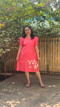 Peach Hand Painted Dress