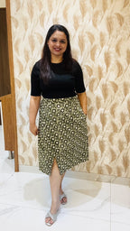 Green bagru skirt