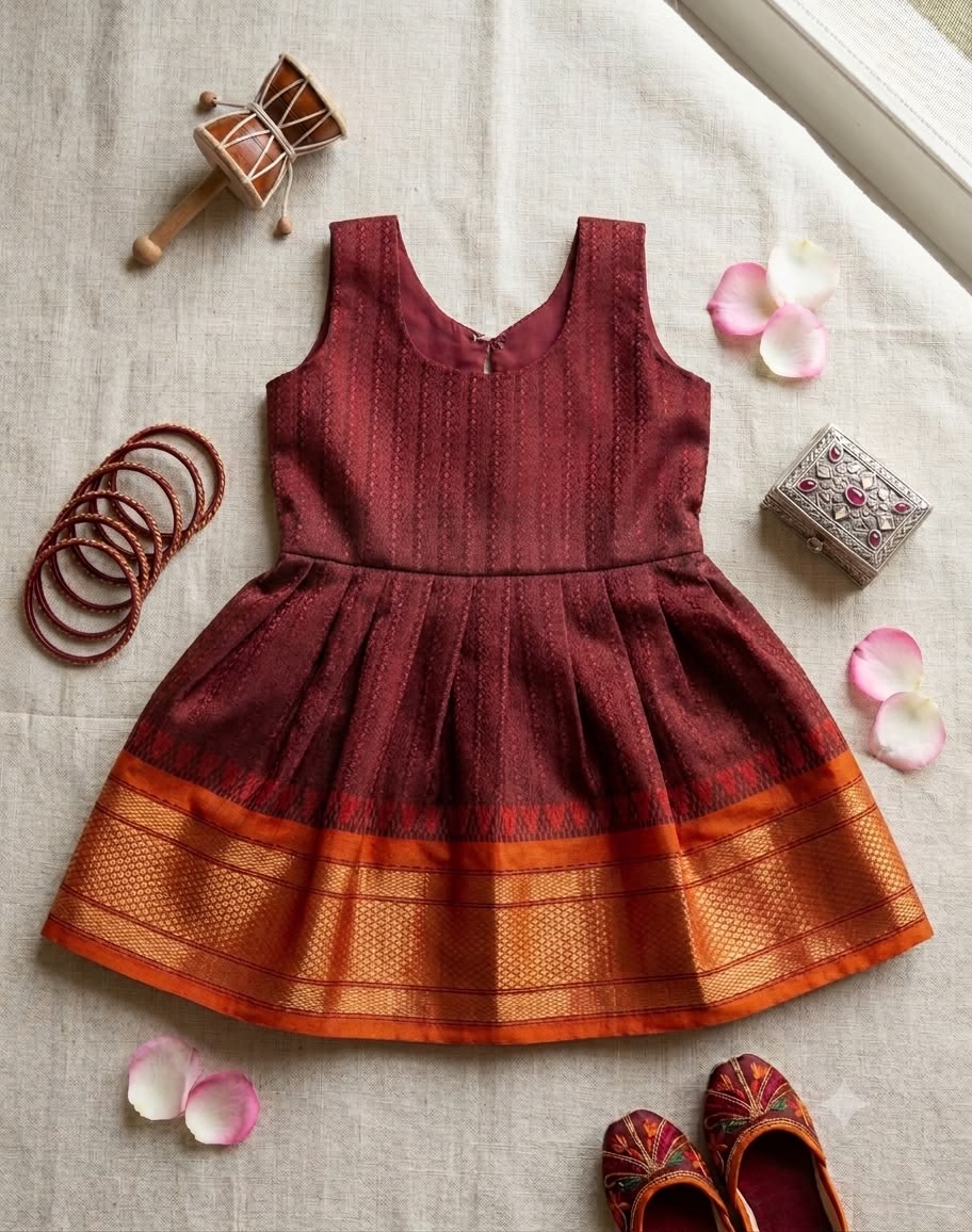 Brown Khan Frock