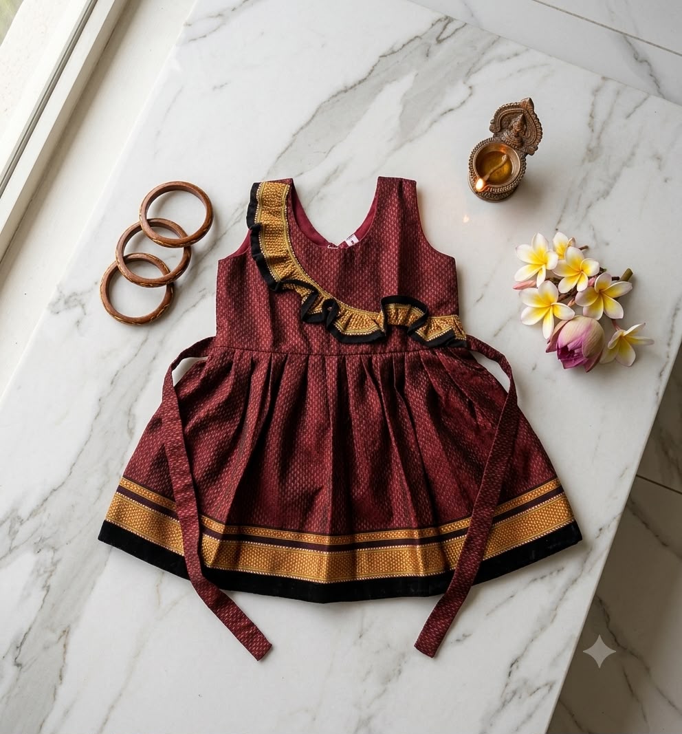 Chocolate Brown Khan Frock