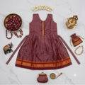 Dark Onion Pink Khan Frock