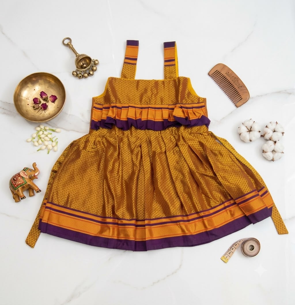 Mustard yellow Khan Frock 2