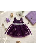 Dark Purple Organza Frock